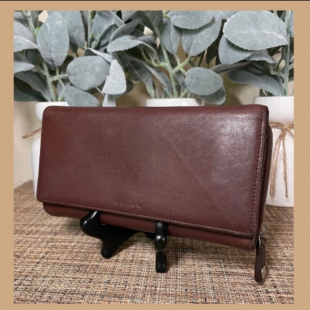 ❤️SOLD❤️Vintage Coach Mahogany Bedford Combo Wallet Checkbook 6996 - Picture 7 of 10